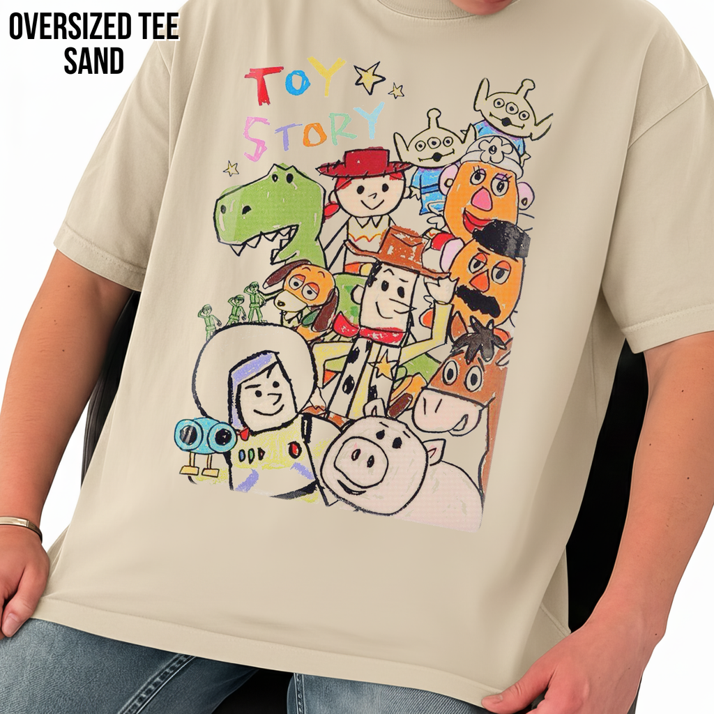Toy Story Sketch Shirt – Hand Drawn Pixar Characters Tee, Cute Toy Story Shirt