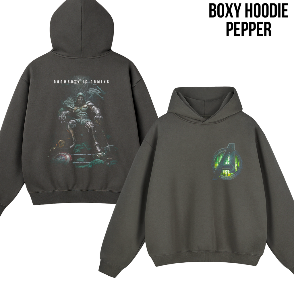 Doctor Doom Shirt – Avengers Doomsday Is Coming Doctor Doom Thron Doppelseitiges T-Shirt, Doctor Doom Marvel Fan-Geschenk, Avengers Doomsday Grafik-Shirt, MCU Bösewicht Shirt