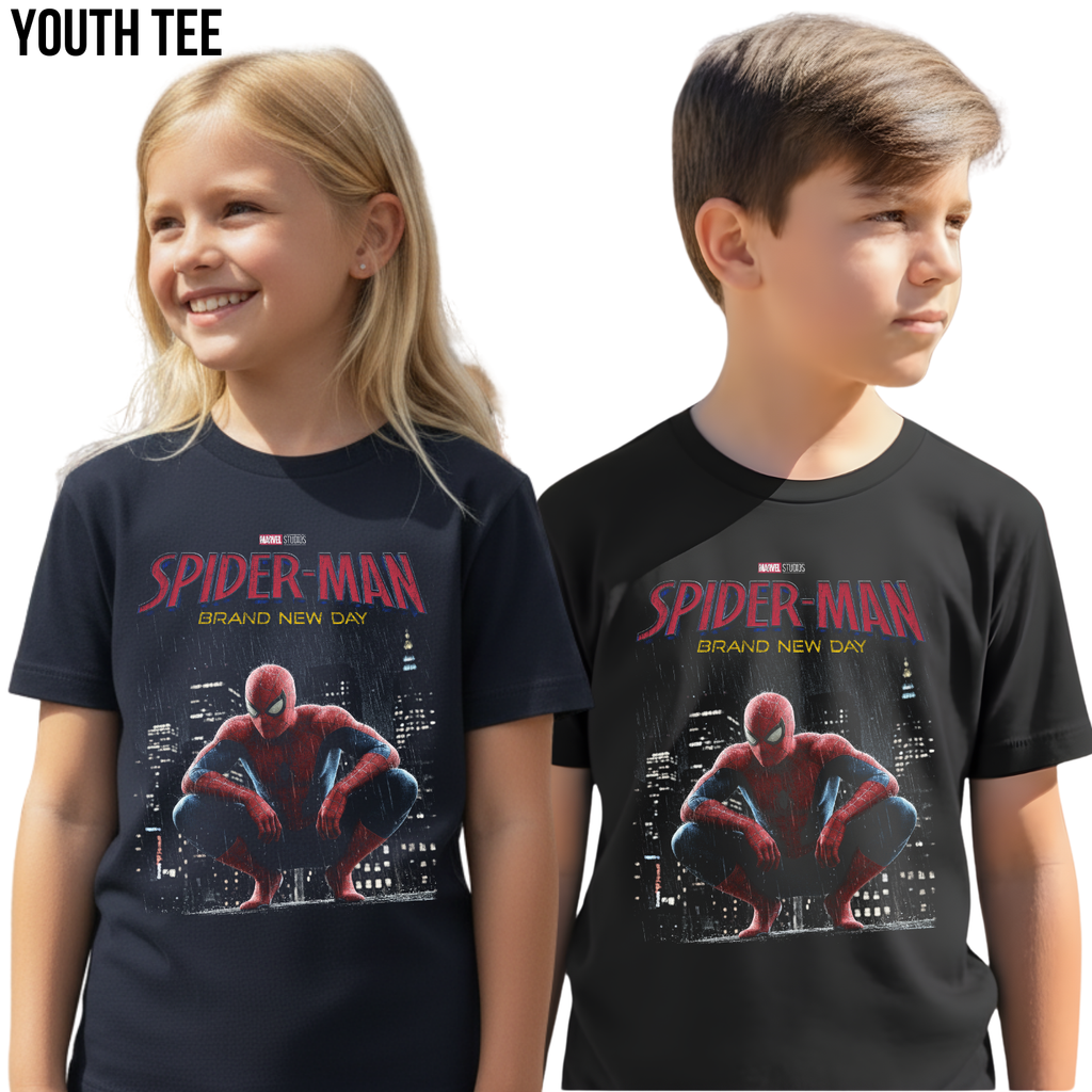 Spider-Man Brand New Day Shirt: Marvel Tom Holland Spider Man Movie Tee