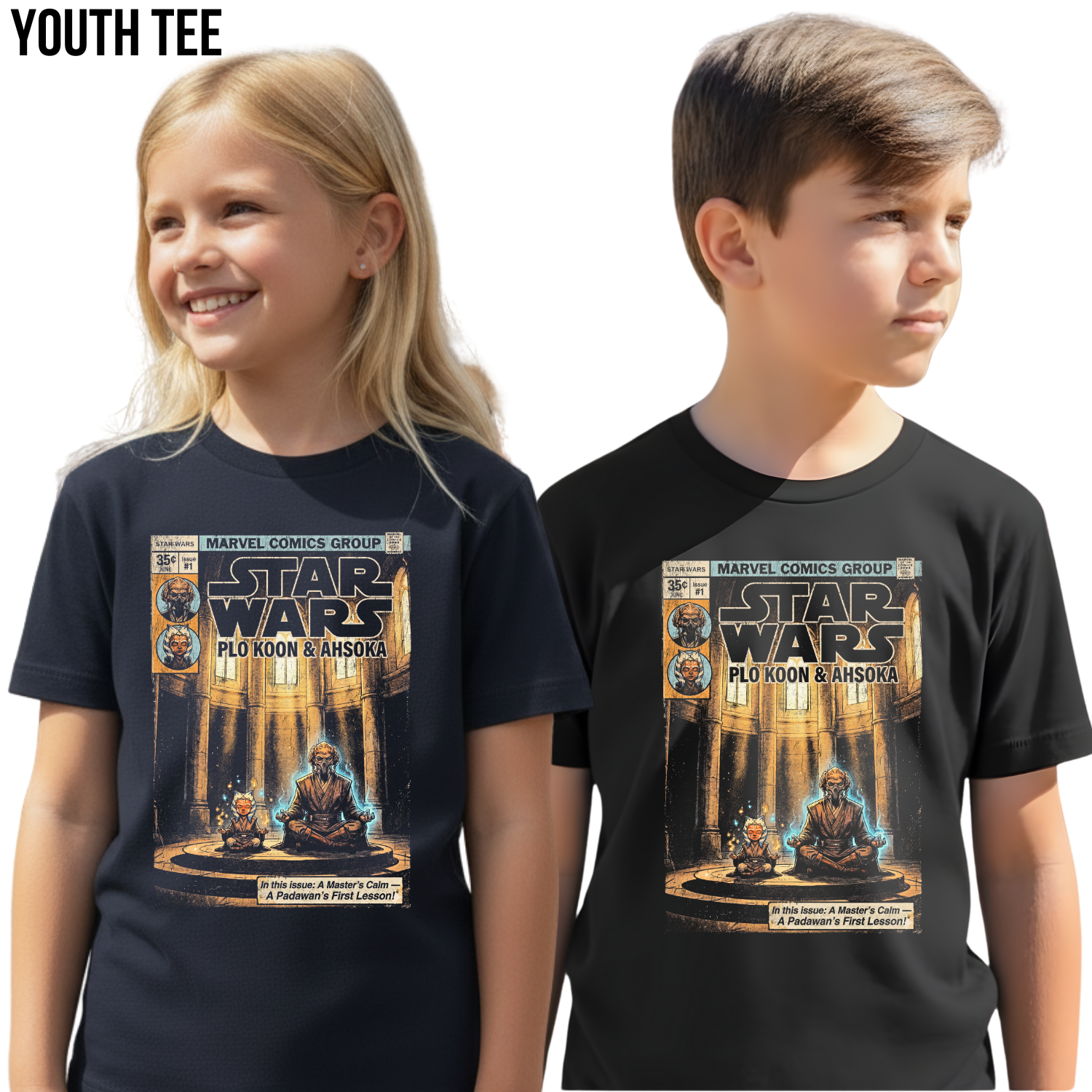Plo Koon & Ahsoka Tano Clone Wars Shirt: Vintage Star Wars Tee
