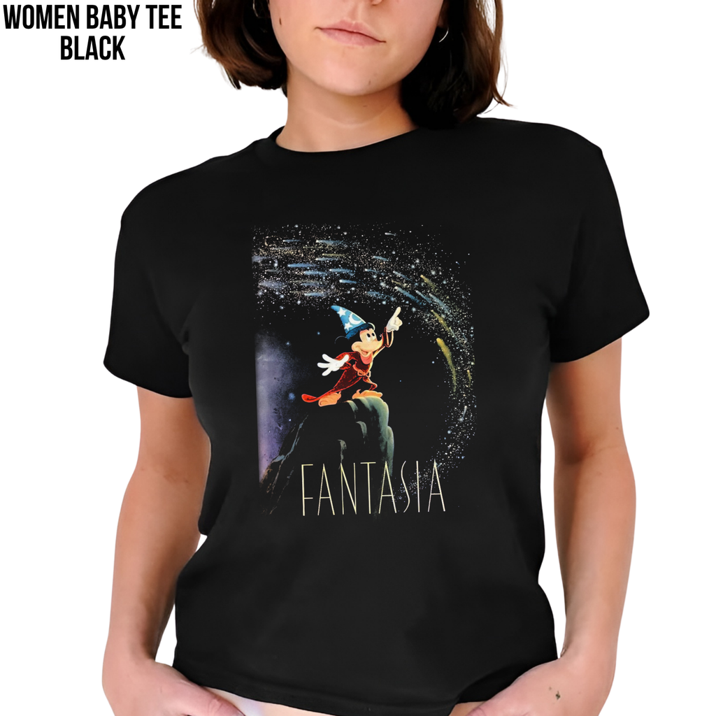 Fantasia Shirt – Sorcerer Mickey Graphic Tee, Disney Fantasia Fan Gift, Classic Disney Movie Shirt, Disneyland Mickey Mouse Tee