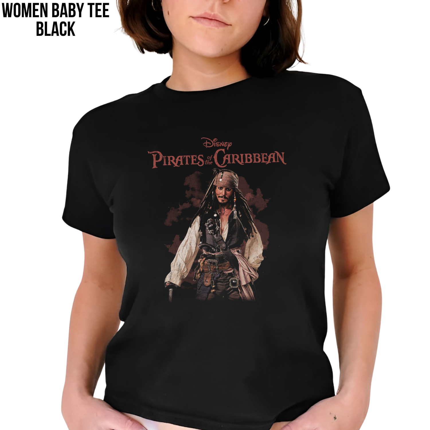 Jack Sparrow Shirt – Disney Pirates of the Caribbean Captain Jack Sparrow Full Body Portrait Tee, Jack Sparrow Fan Gift, Johnny Depp Pirates Graphic Shirt, Disney Pirates Shirt
