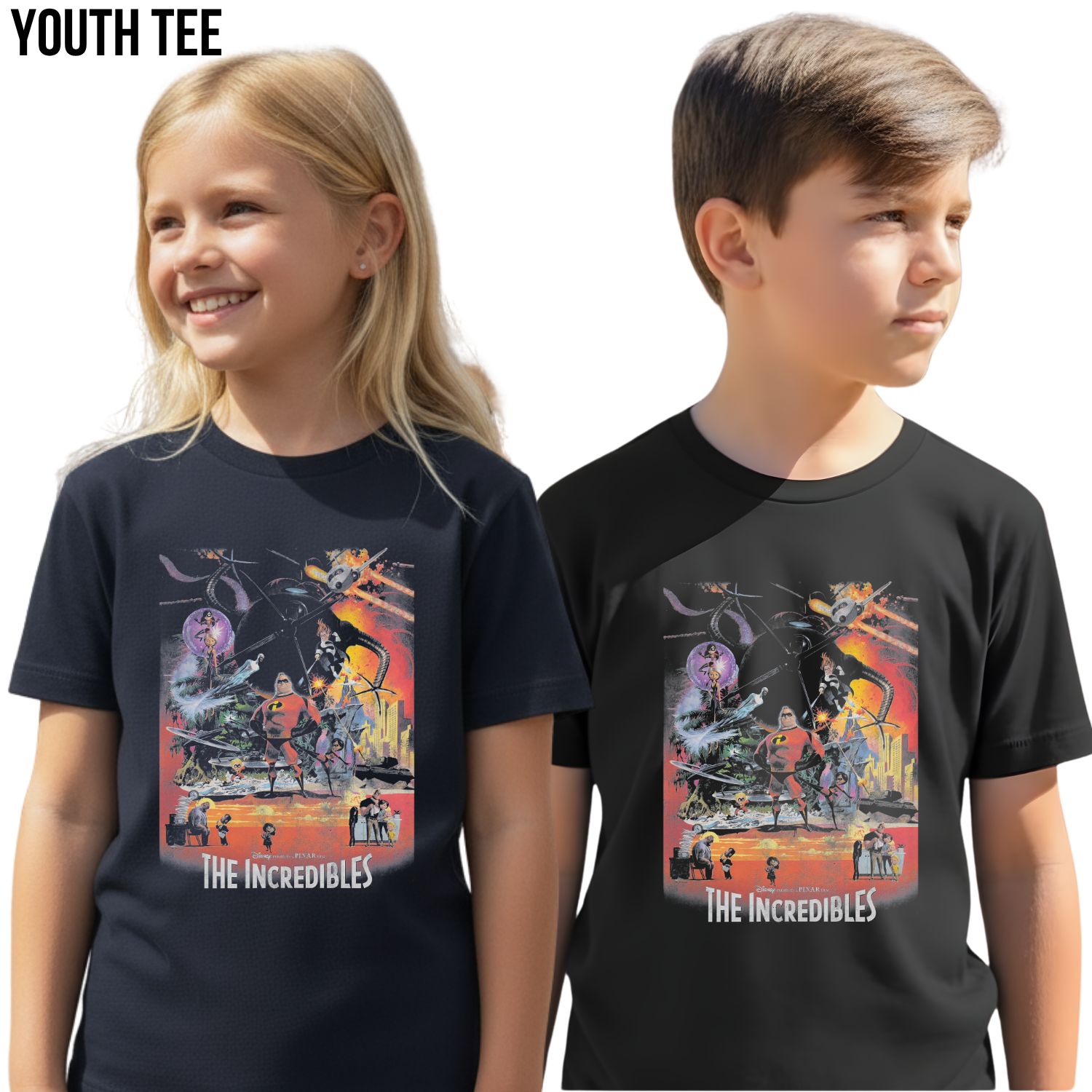 Disney Pixar The Incredibles Shirt – Incredibles Movie Poster Graphic Tee