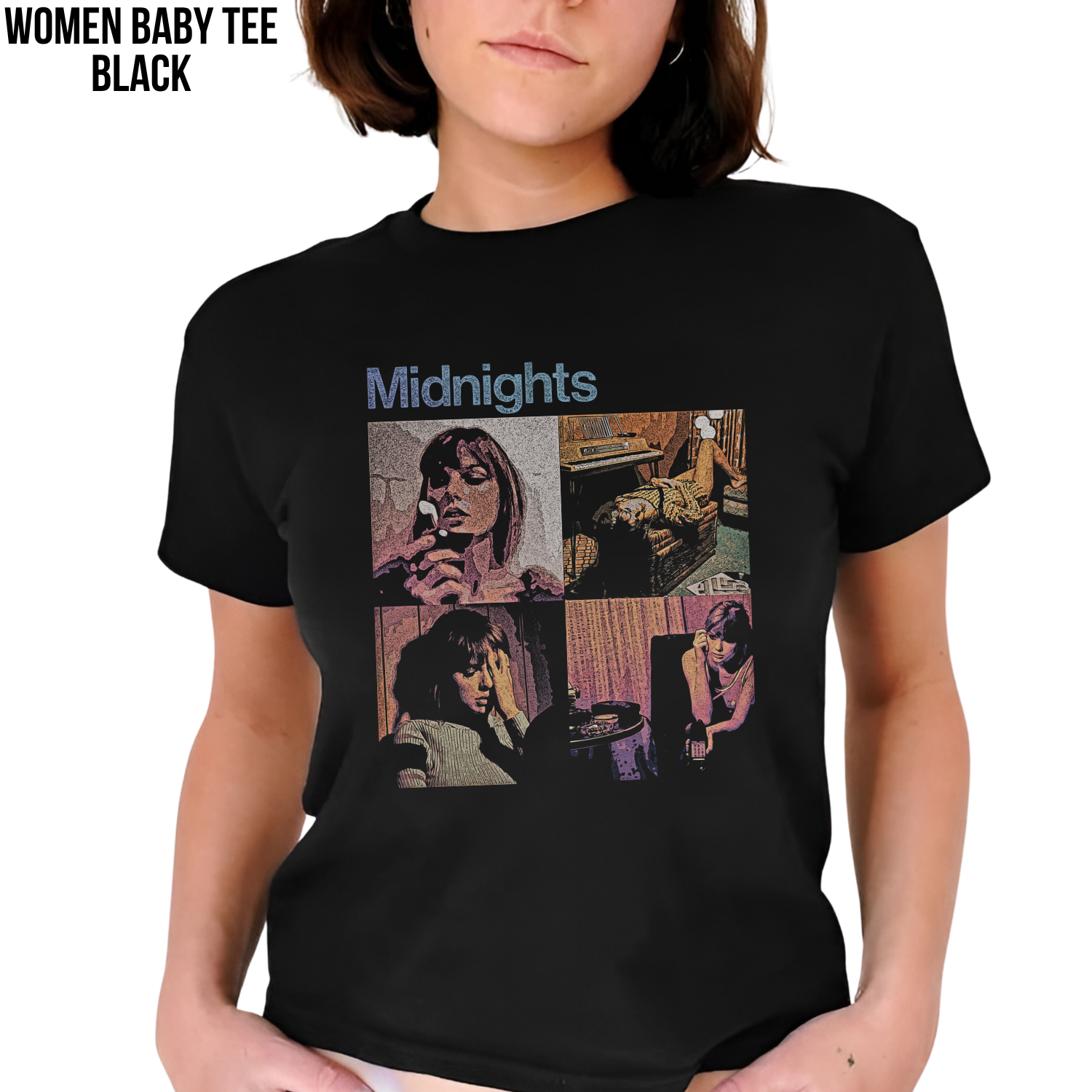 Taylor Swift Midnights Shirt – Vintage Bootleg Midnights Album Graphic Shirt, Swiftie Fan Gift, Taylor Swift Merch, Retro Midnights Shirt
