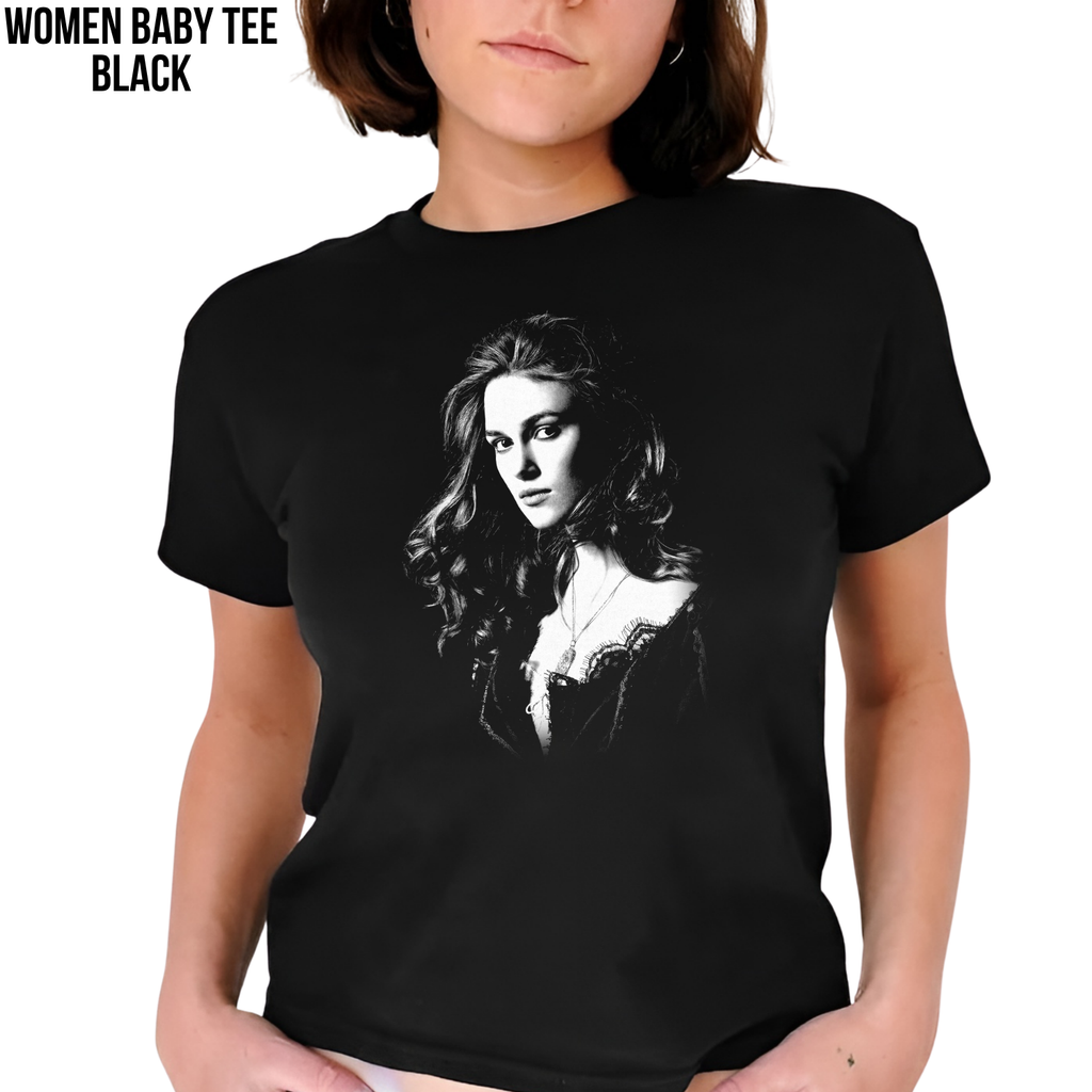 Elizabeth Swann Shirt – Fluch der Karibik Elizabeth Swann Portrait T-Shirt, Keira Knightley Piraten Fan Geschenk, Elizabeth Swann Grafik Shirt, Disney Piraten Shirt