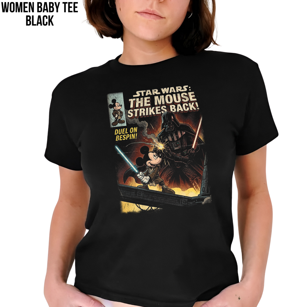 Star Wars Mickey vs Vader Shirt – The Mouse Strikes Back Vintage Comic Tee