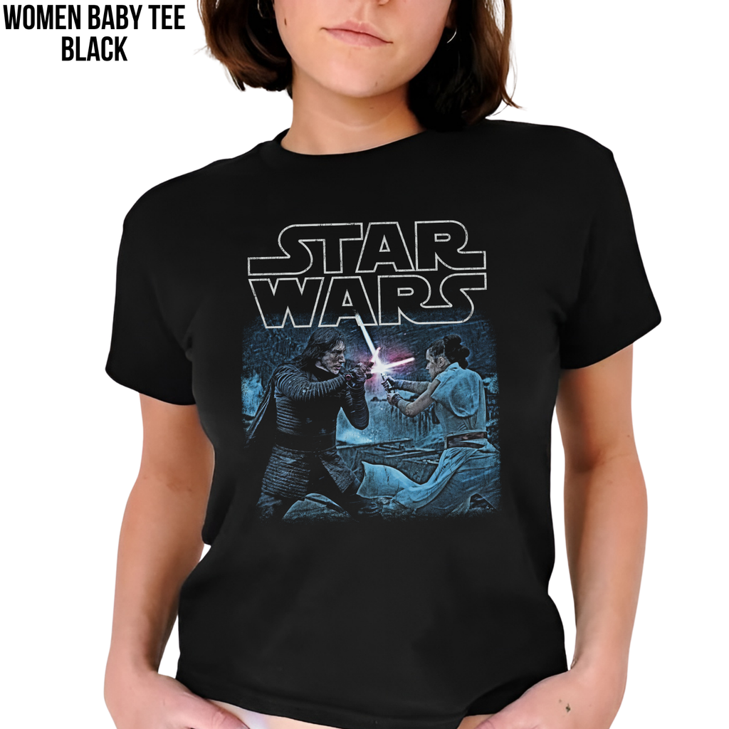 Star Wars Rey and Kylo Ren Shirt – Rey vs Kylo Ren Lightsaber Duel Tee, Rise of Skywalker Shirt