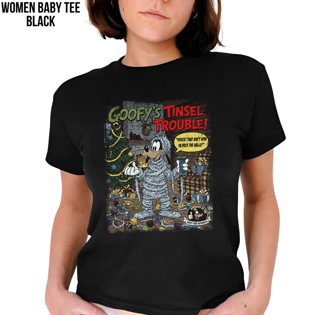 Goofy Christmas Shirt – Goofy's Tinsel Trouble Vintage Comic Graphic Shirt, Disney Goofy Holiday Fan Gift, Disney Christmas Comic Shirt, Disney Holiday Merch