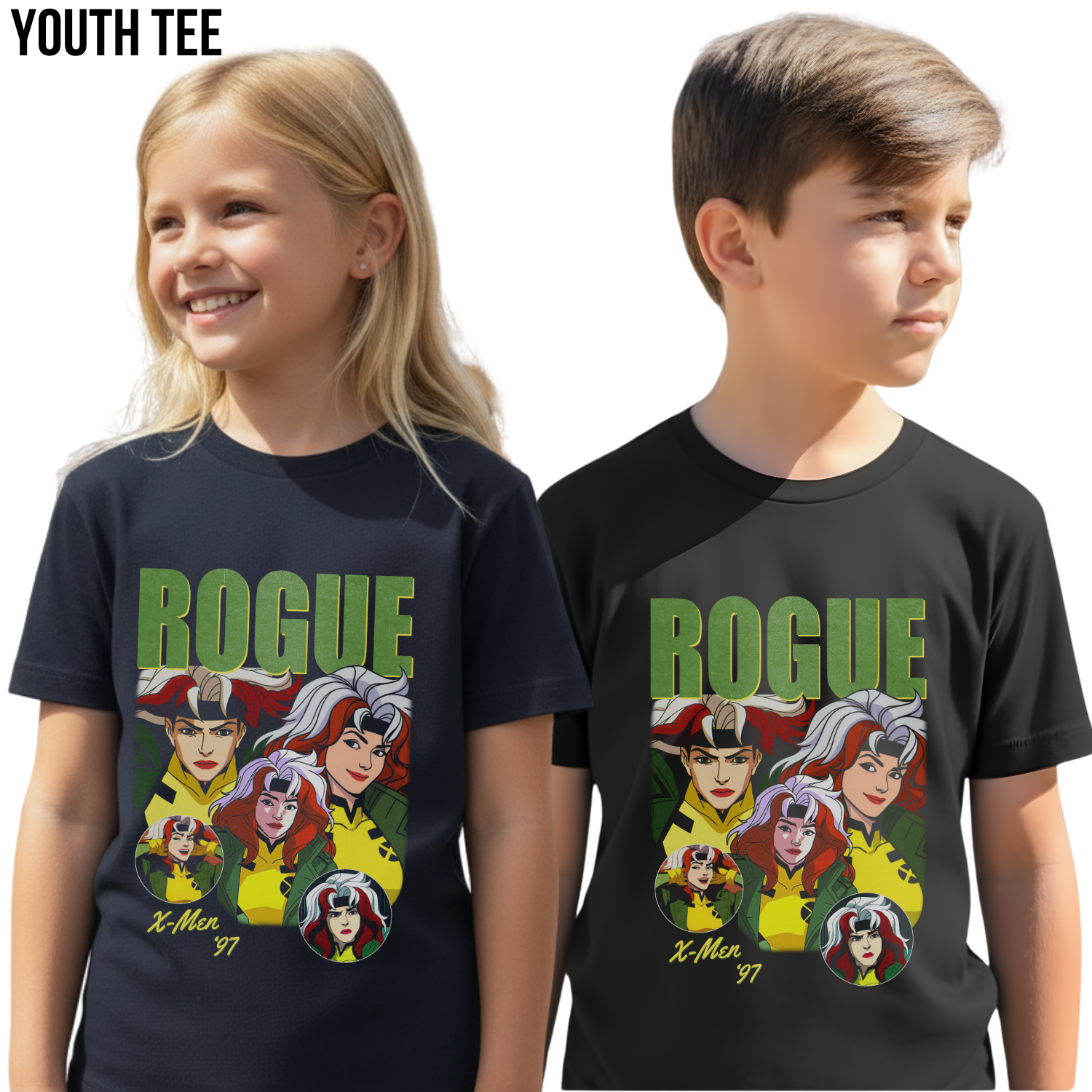 Rogue X-Men 97 Shirt – X-Men '97 Rogue Collage Graphic Tee, Rogue Marvel Fan Gift, X-Men Animated Series Shirt, Marvel Mutant Graphic Tee