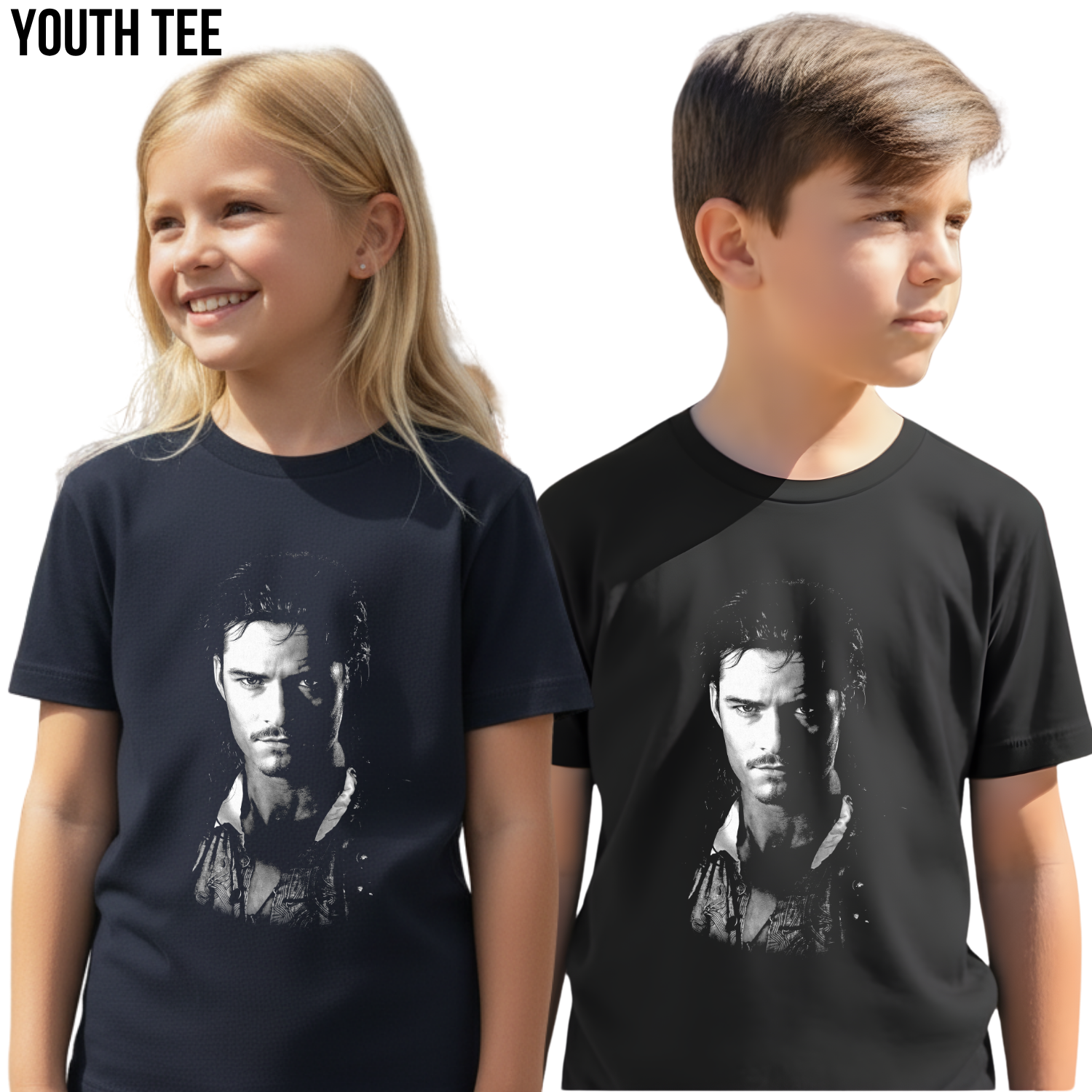 Pirates of the Caribbean Will Turner Shirt – Orlando Bloom Will Turner Portrait Tee, Pirates of the Caribbean Fan Gift, Will Turner Graphic Shirt, Disney Pirates Shirt