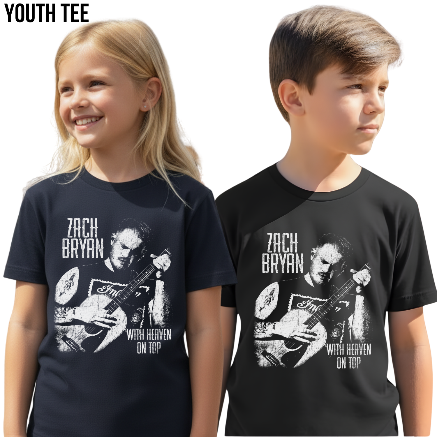 Vintage Zach Bryan Shirt – With Heaven On Top Tee