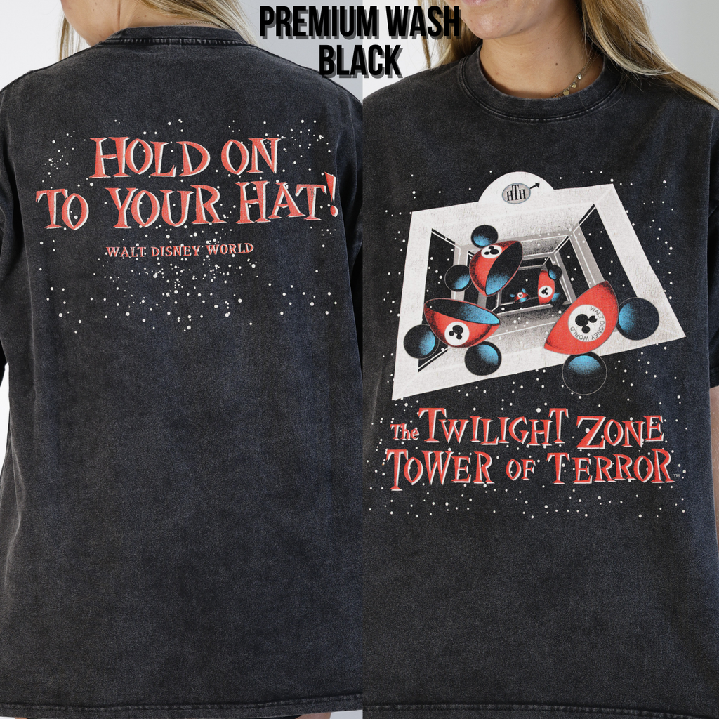 Vintage Tower of Terror Shirt – Twilight Zone Disney Ride Tee, Front Back Print Tee