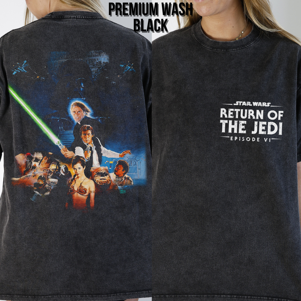 Star Wars Return Of The Jedi Shirt – Episode VI Movie Poster Double Sided Graphic Tee, Star Wars Fan Gift, Original Trilogy Shirt