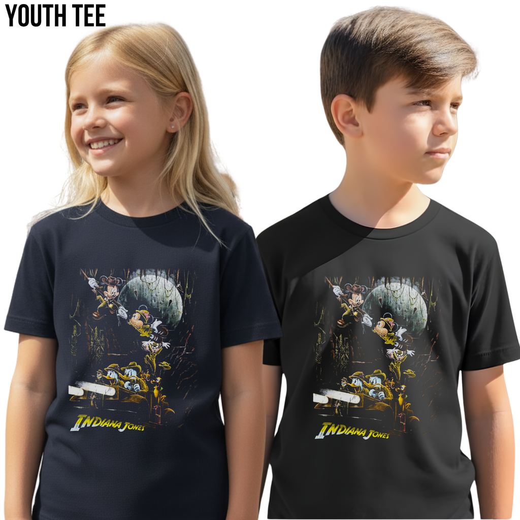 Mickey & Friends Indiana Jones Disney Shirt -  Vintage Disney Indiana Jones Ride Shirt