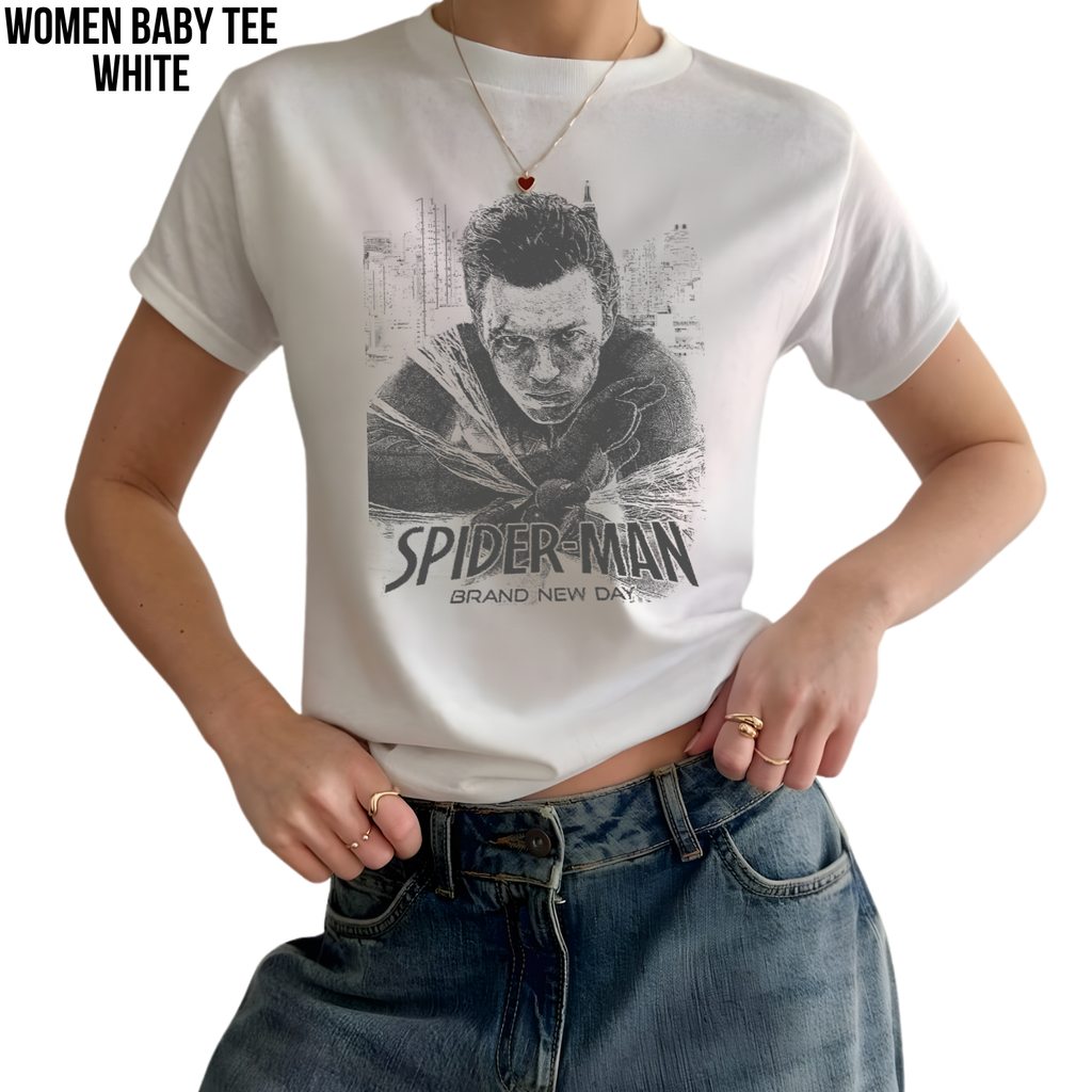 Spider-Man Brand New Day Shirt – Tom Holland Peter Parker Portrait Tee, Spider-Man Brand New Day Graphic Shirt, MCU Spider-Man Fan Gift, Marvel Graphic Tee