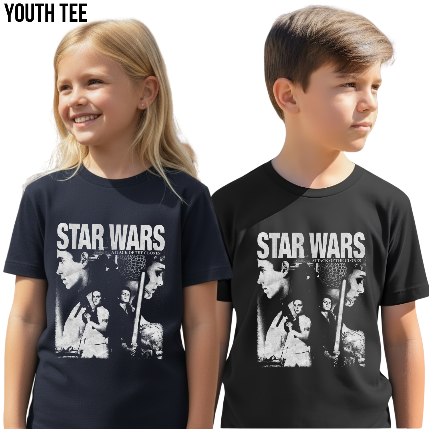 Retro Star Wars Shirt - Attack of the Clones Anakin Padme Shirt
