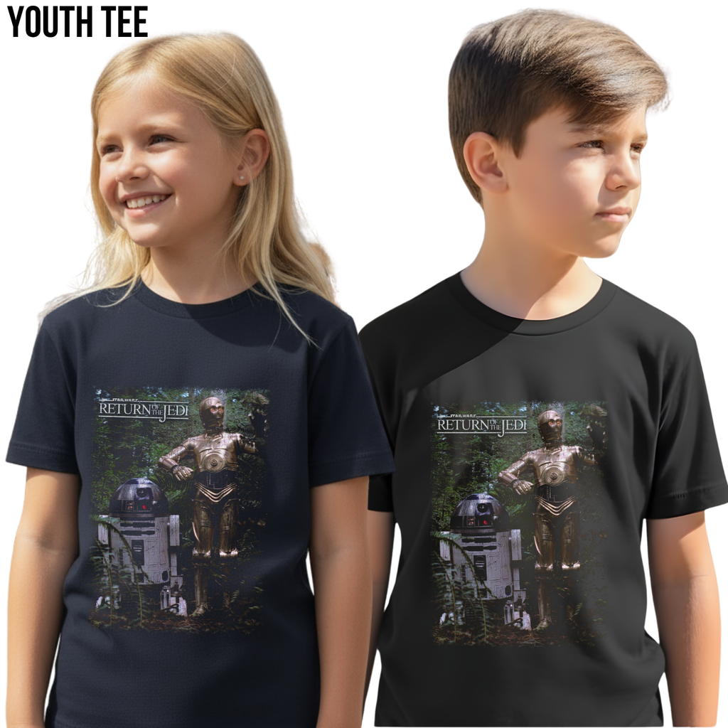 Star Wars Return Of The Jedi Shirt – R2-D2 and C-3PO Endor Graphic Tee, Star Wars Fan Gift, Return Of The Jedi Droids Shirt
