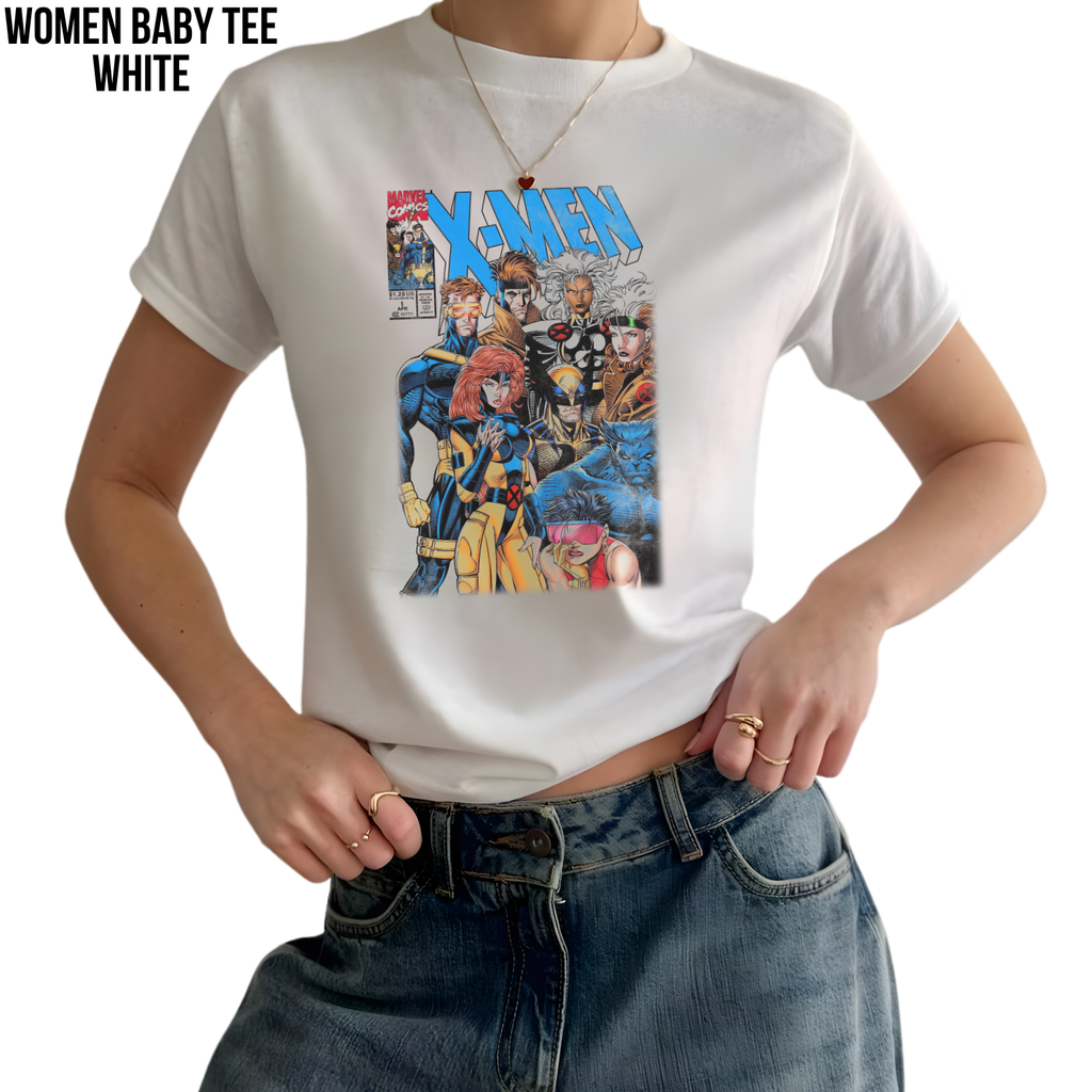 X-Men Shirt – Marvel Comics X-Men #1 Comic Cover Graphic Tee, X-Men Fan Gift, Cyclops Wolverine Storm Gambit Rogue Marvel Shirt, 90s Comic Book Tee