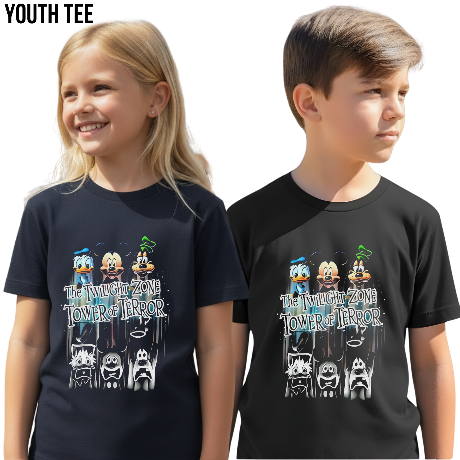 Vintage Tower of Terror Disney Shirt – Mickey Donald Goofy Ride Tee