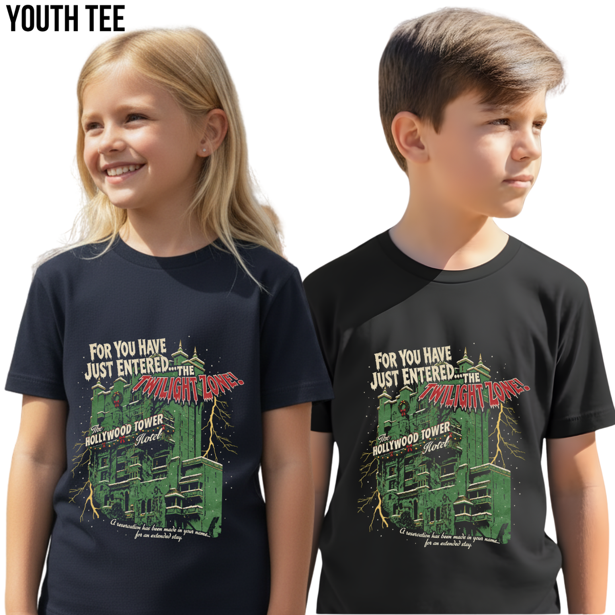Tower of Terror Christmas Shirt – Hollywood Tower Hotel Twilight Zone Holiday Graphic Shirt, Disney Parks Holiday Fan Gift, Disney Christmas Ride Shirt, Disney Holiday Merch