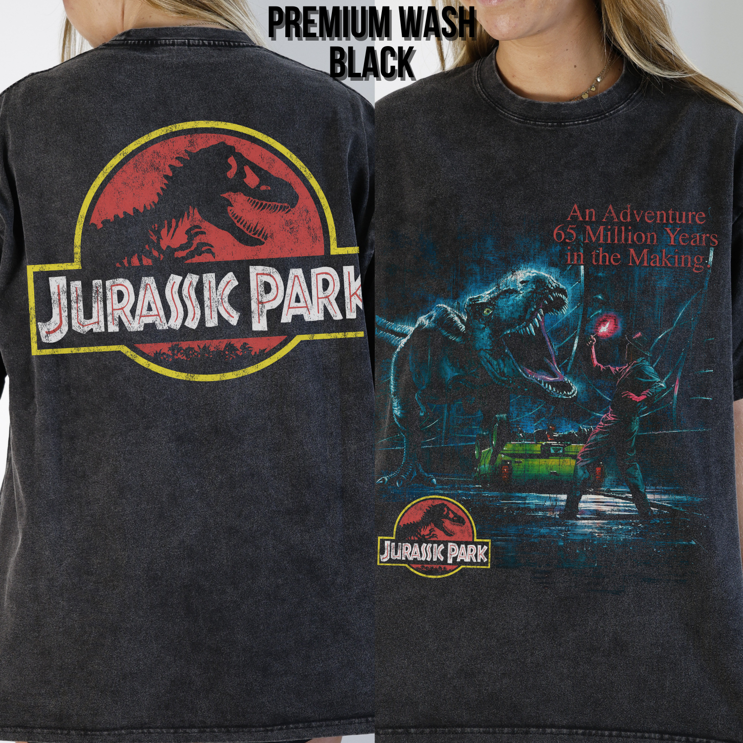 Jurassic Park Shirt – Double Sided T-Rex Graphic Tee, Jurassic Park Fan Gift, 65 Million Years In The Making Movie Shirt