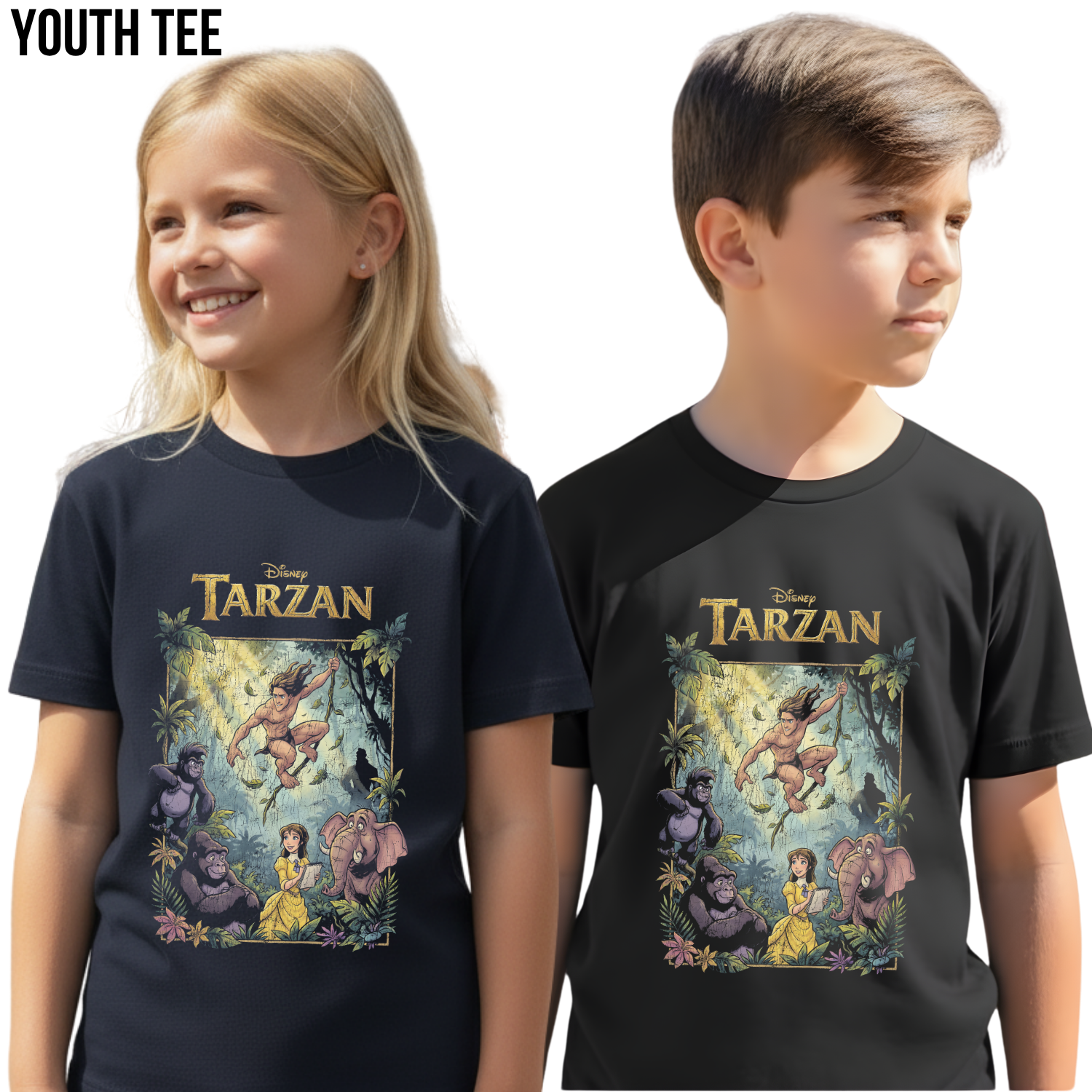 Disney Tarzan Shirt – Tarzan and Jane Graphic Tee, Disney Vintage Shirt