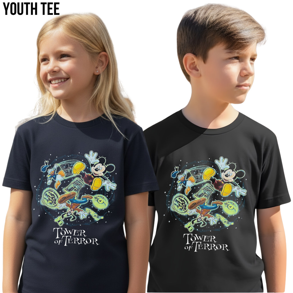 Vintage Tower of Terror Shirt – Mickey Donald Goofy Ride Tee