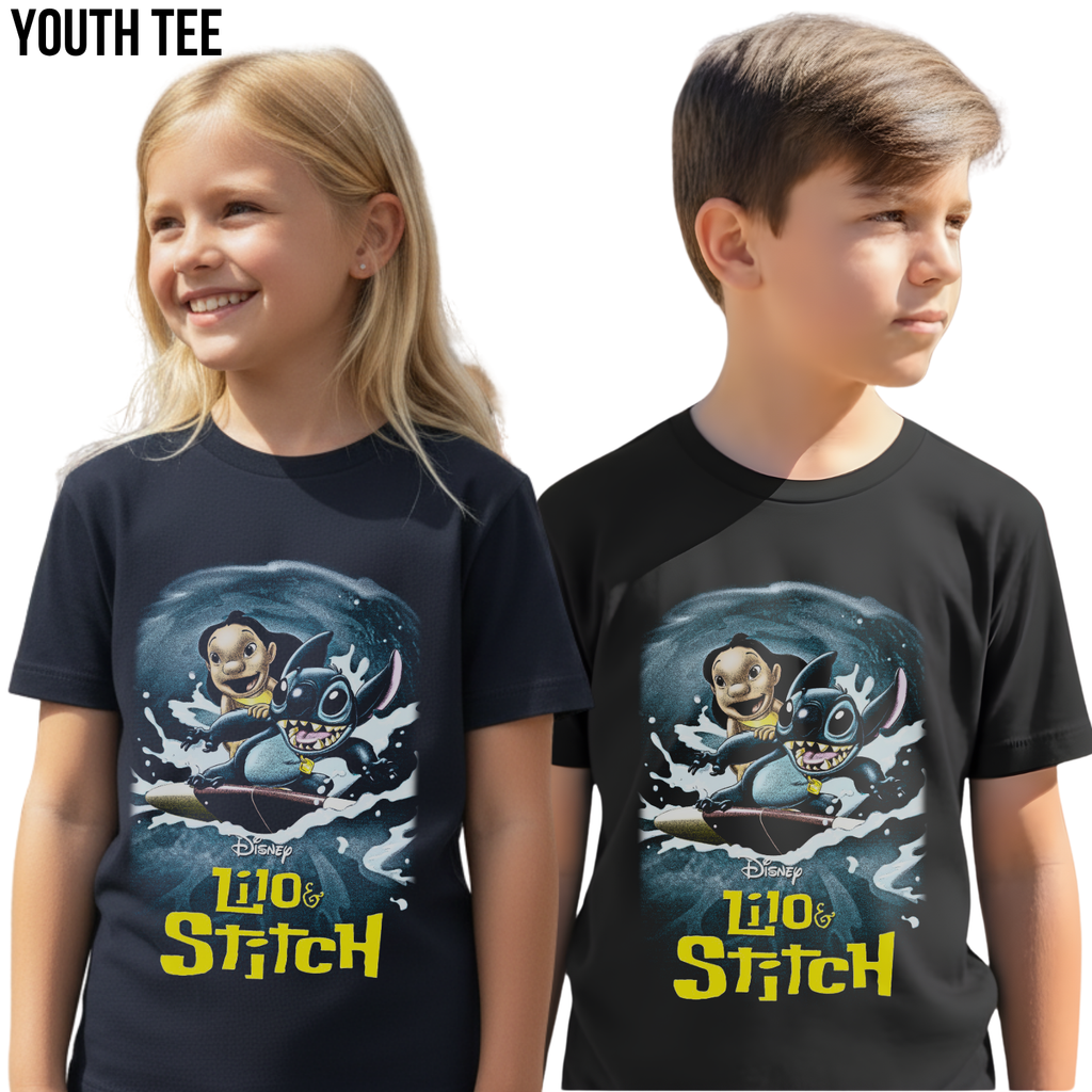 Disney Lilo and Stitch Shirt – Lilo and Stitch Surfing Graphic Tee