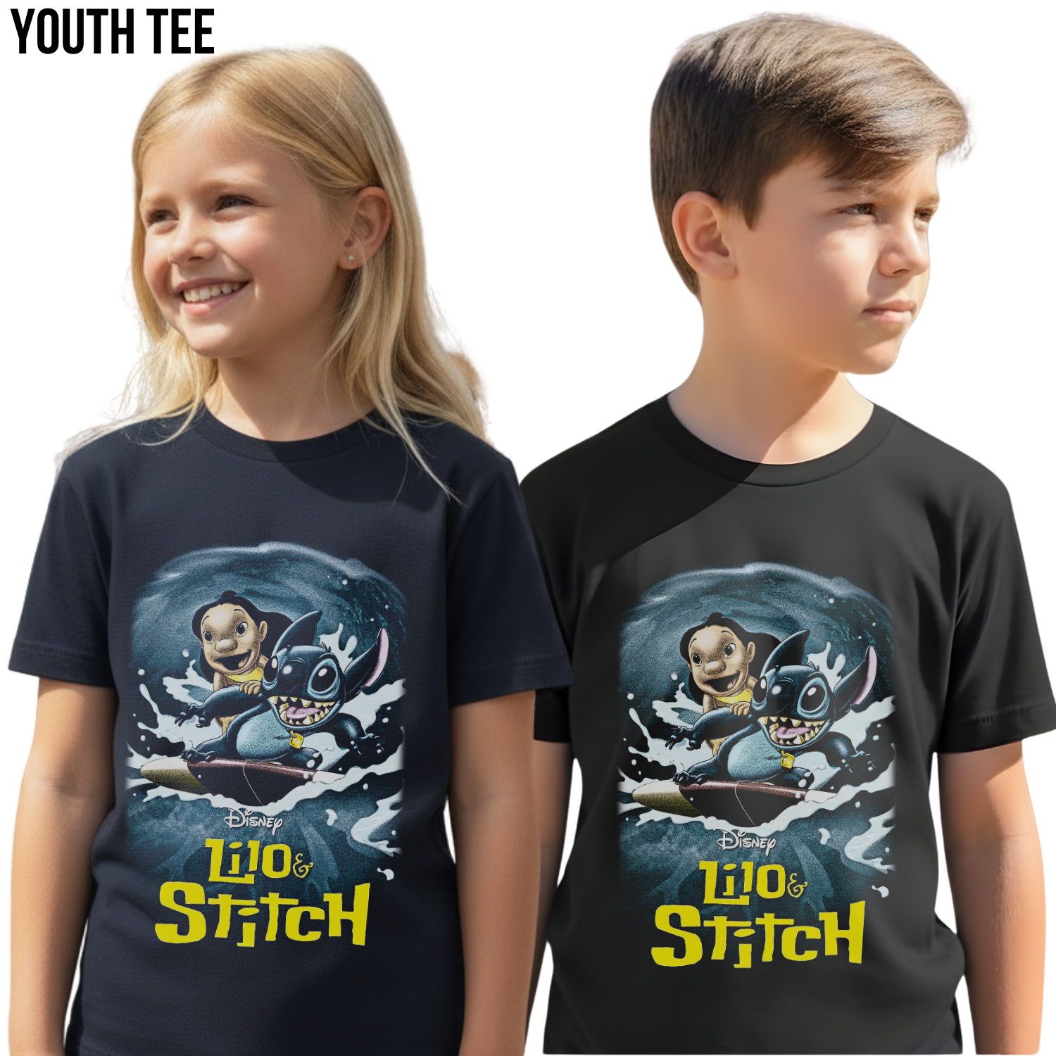 Disney Lilo and Stitch Shirt – Lilo and Stitch Surfing Graphic Tee