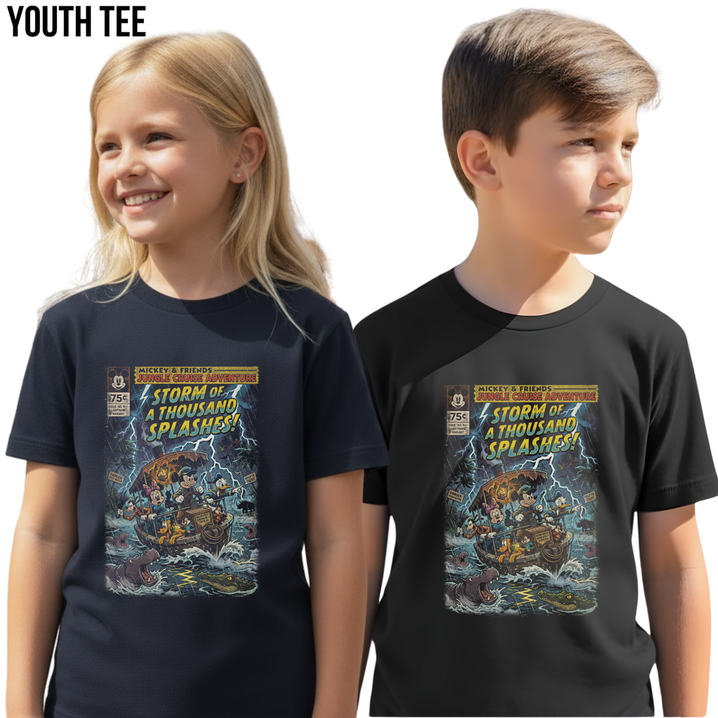 Mickey & Friends Jungle Cruise Adventure Shirt: Vintage Comic Disney Ride Tee