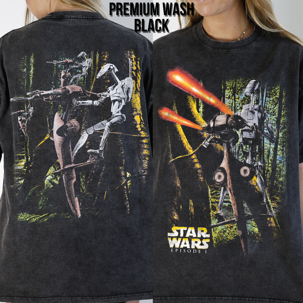 Star Wars Episode I Shirt – Star Wars The Phantom Menace Battle Droid STAP Double Sided Tee, Star Wars Fan Gift, Episode I Graphic Shirt, Star Wars Prequel Shirt