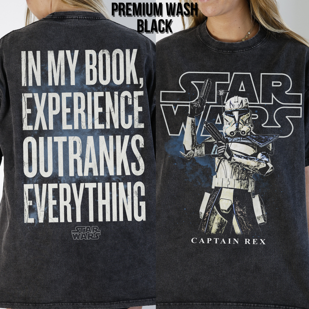 Star Wars Captain Rex Shirt – In My Book Experience Outranks Everything Tee