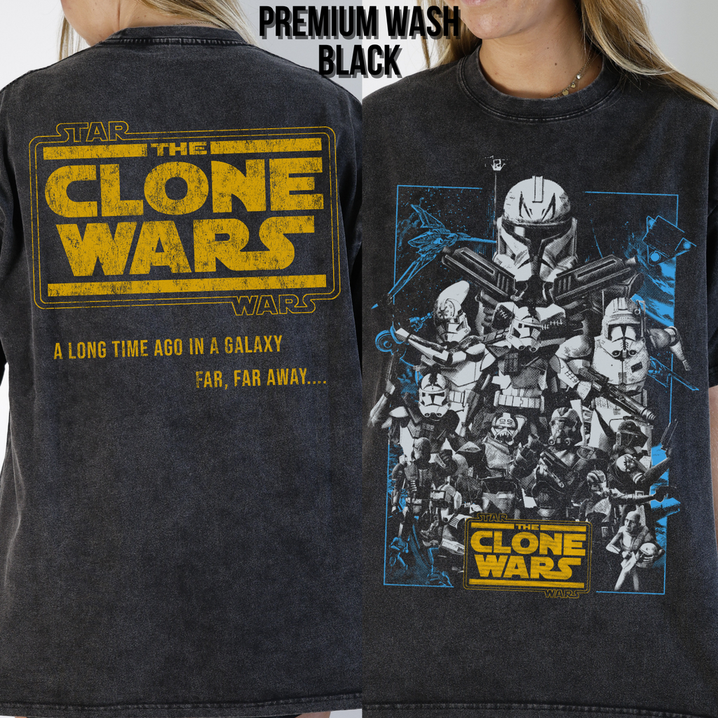 Star Wars Clone Wars Shirt – Star Wars The Clone Wars Clone Trooper Squad Double Sided Tee, Clone Wars Fan Gift, Star Wars Animated Graphic Shirt, Clone Trooper Shirt