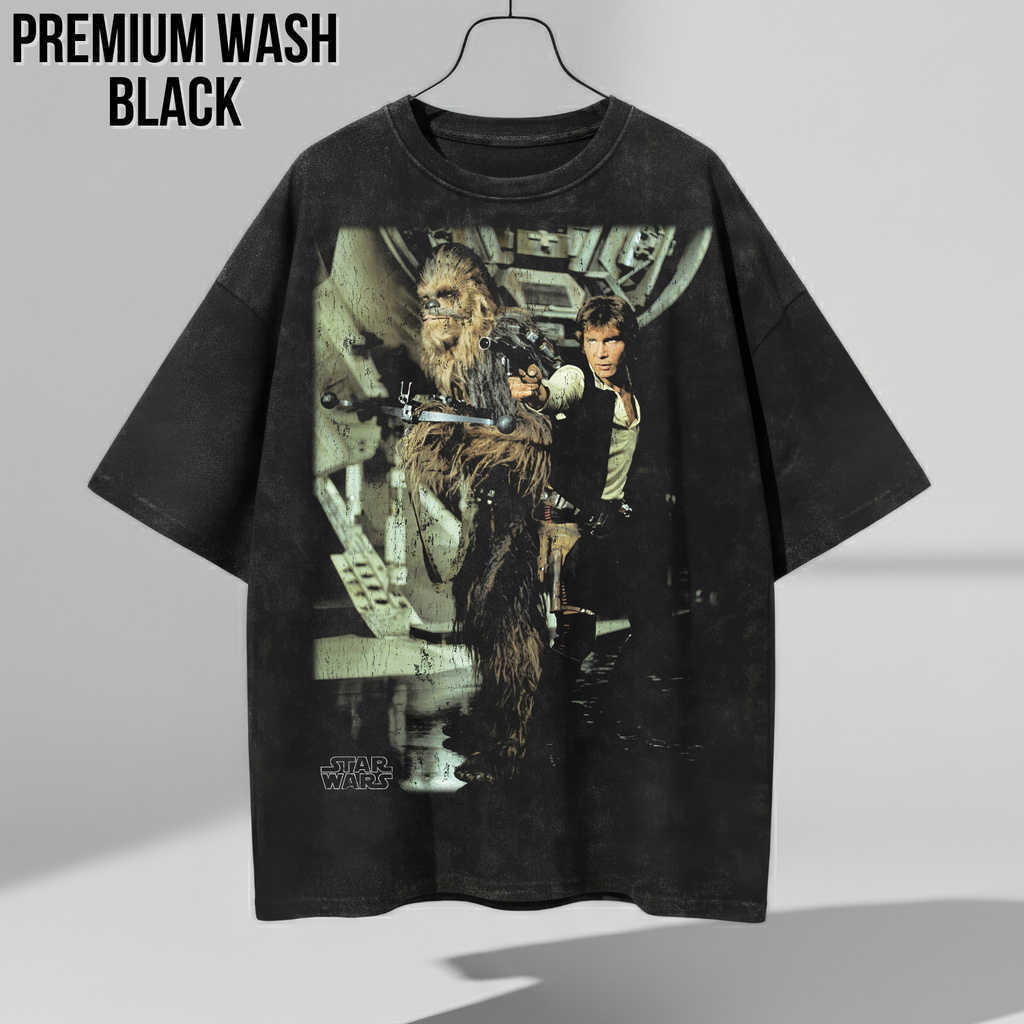Star Wars Han Solo and Chewbacca Shirt – Millennium Falcon Graphic Tee, Star Wars Fan Gift, Original Trilogy Shirt