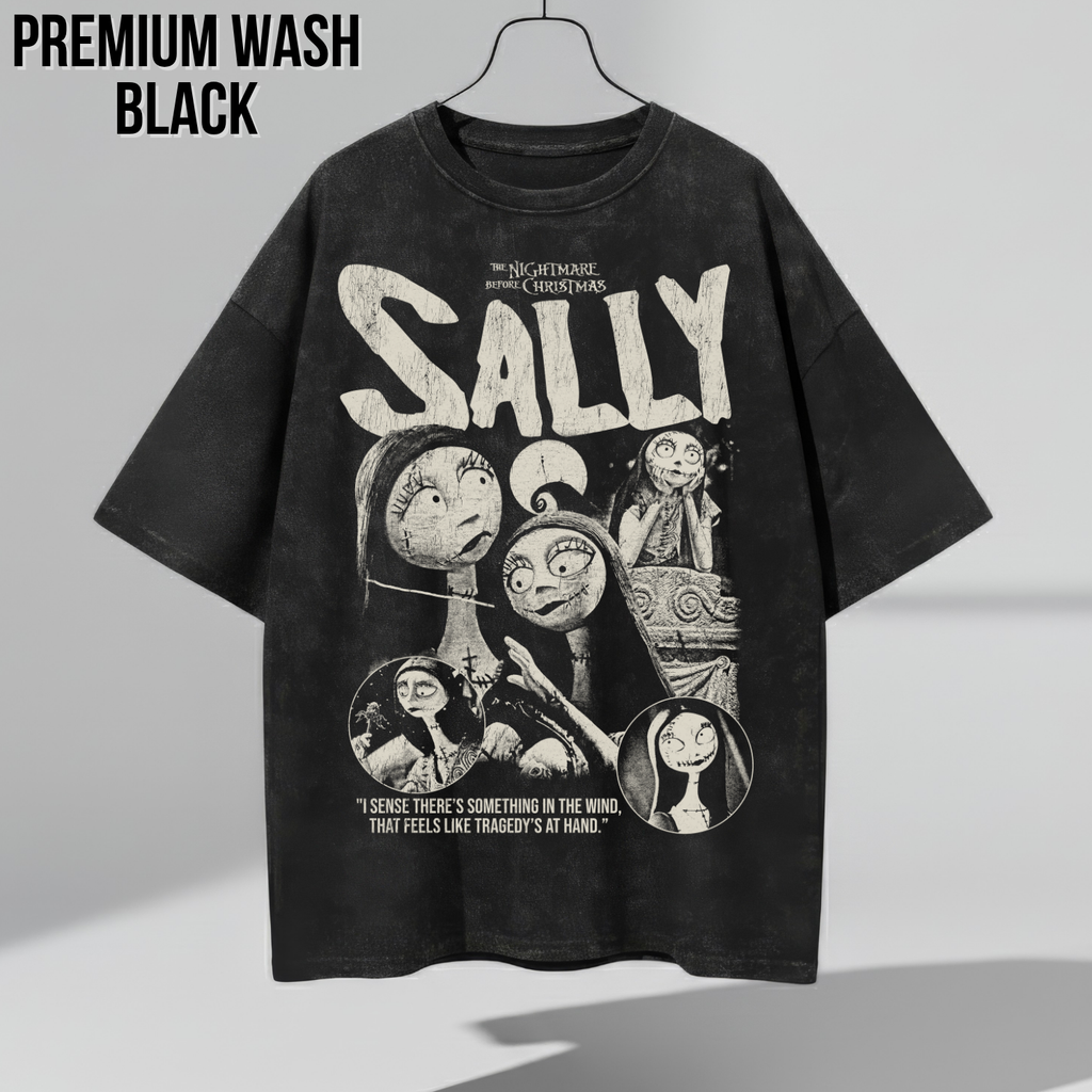 Sally Shirt – Nightmare Before Christmas Sally Vintage Bootleg Graphic Shirt, Sally Rag Doll Portrait Tee, Disney Halloween Fan Gift, Tim Burton Movie Merch