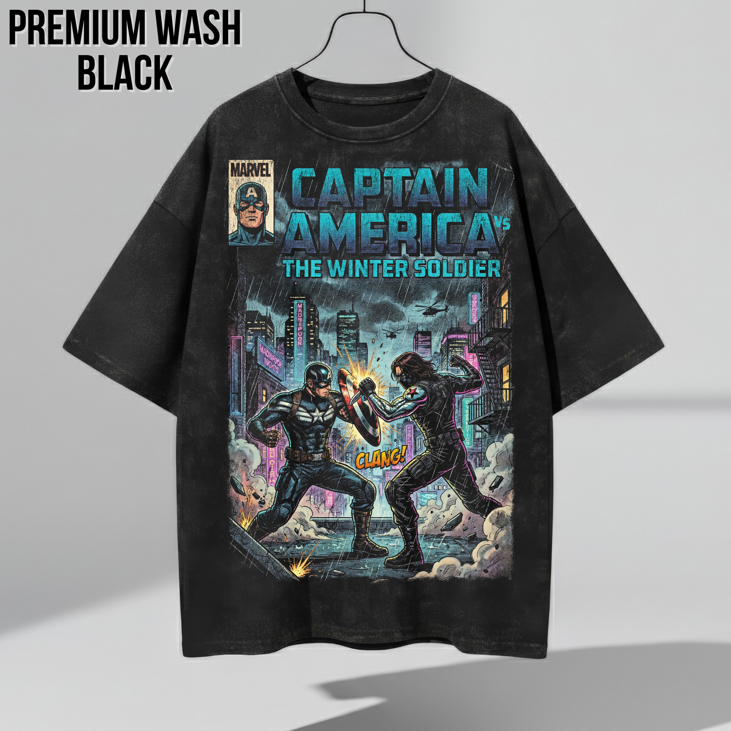 Captain America vs The Winter Soldier Shirt — Vintage Marvel Comic Cover Tee