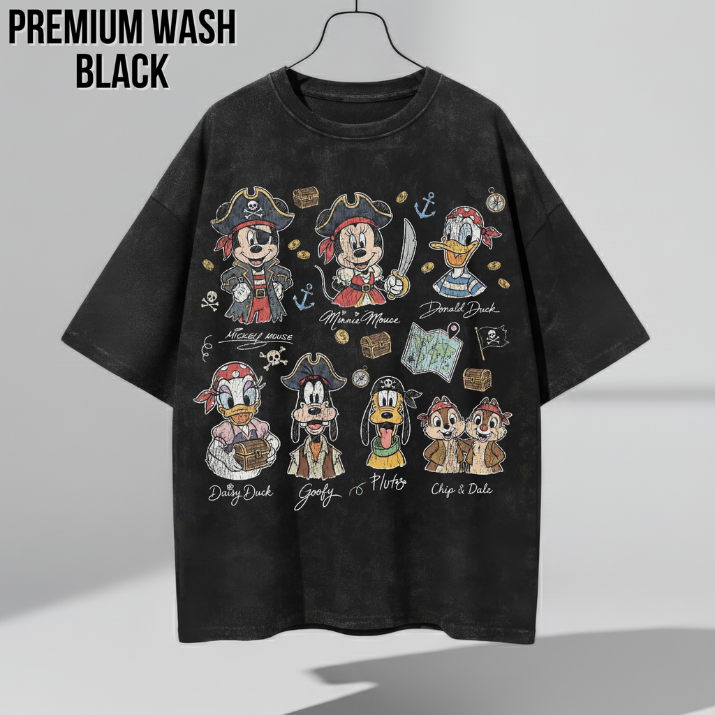 Disney Pirate Shirt – Mickey Mouse Minnie Goofy Donald Daisy Pluto Chip Dale Pirate Crew Tee, Disney Characters Pirate Shirt, Disney Fan Gift, Disney Vacation Shirt