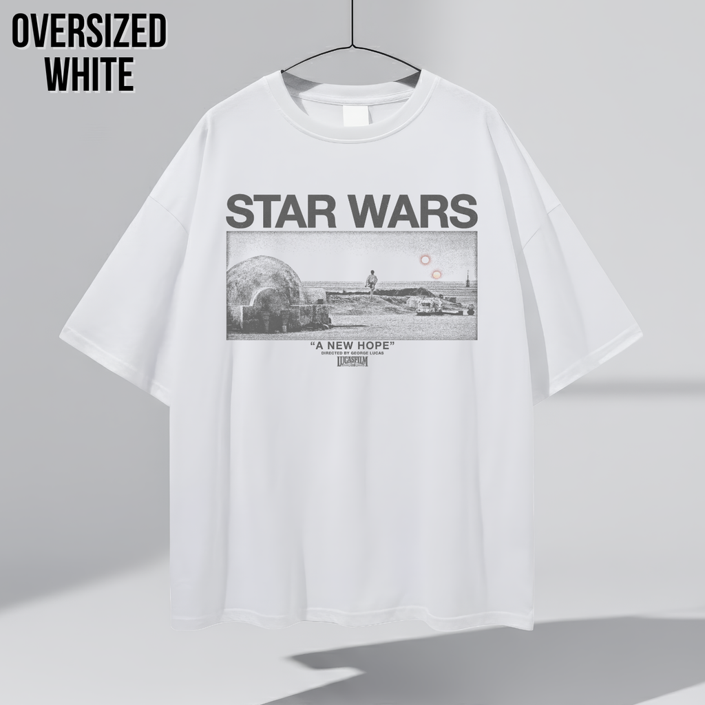 Star Wars A New Hope Shirt – Luke Skywalker Tatooine Twin Suns Tee