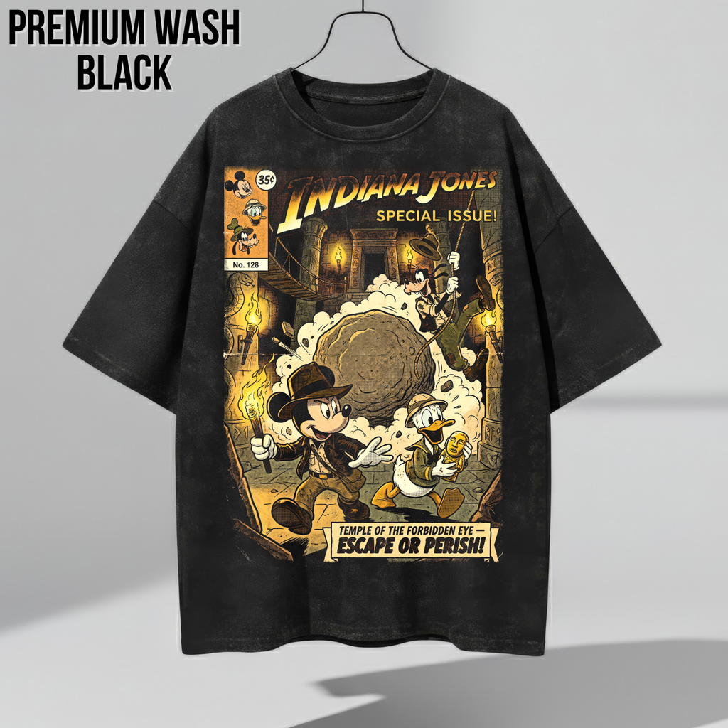 Indiana Jones Mickey Goofy Donald Shirt – Temple of the Forbidden Eye Adventure Tee