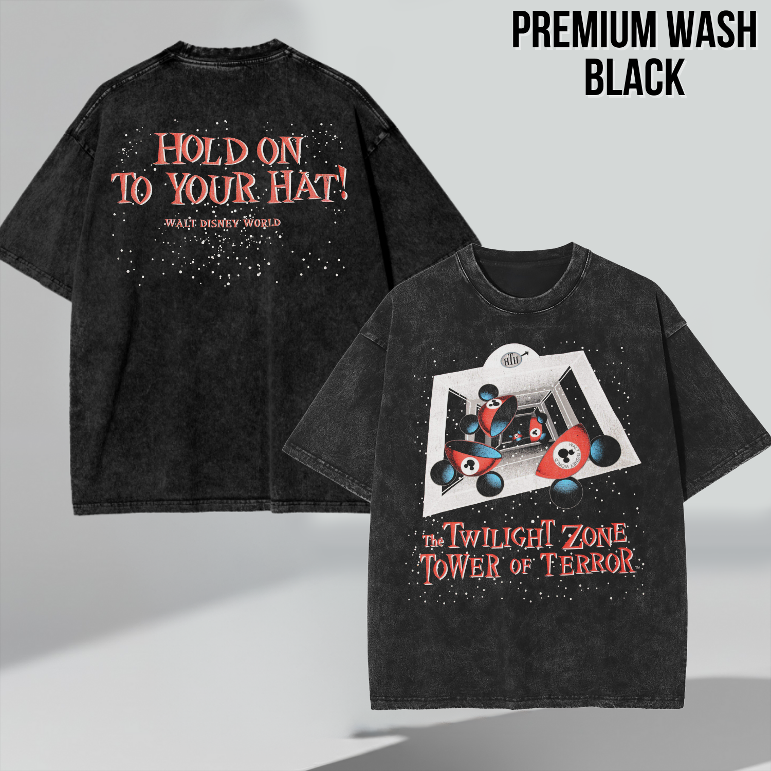 Vintage Tower of Terror Shirt – Twilight Zone Disney Ride Tee, Front Back Print Tee