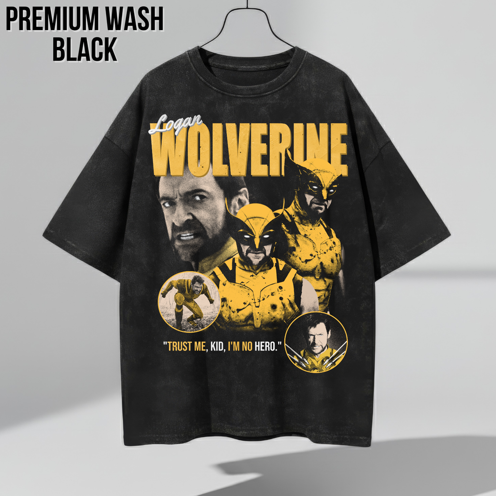 Wolverine Shirt – Logan Wolverine Trust Me Kid I'm No Hero Collage Tee, Hugh Jackman Wolverine Fan Gift, X-Men Wolverine Graphic Shirt, Marvel Mutant Tee