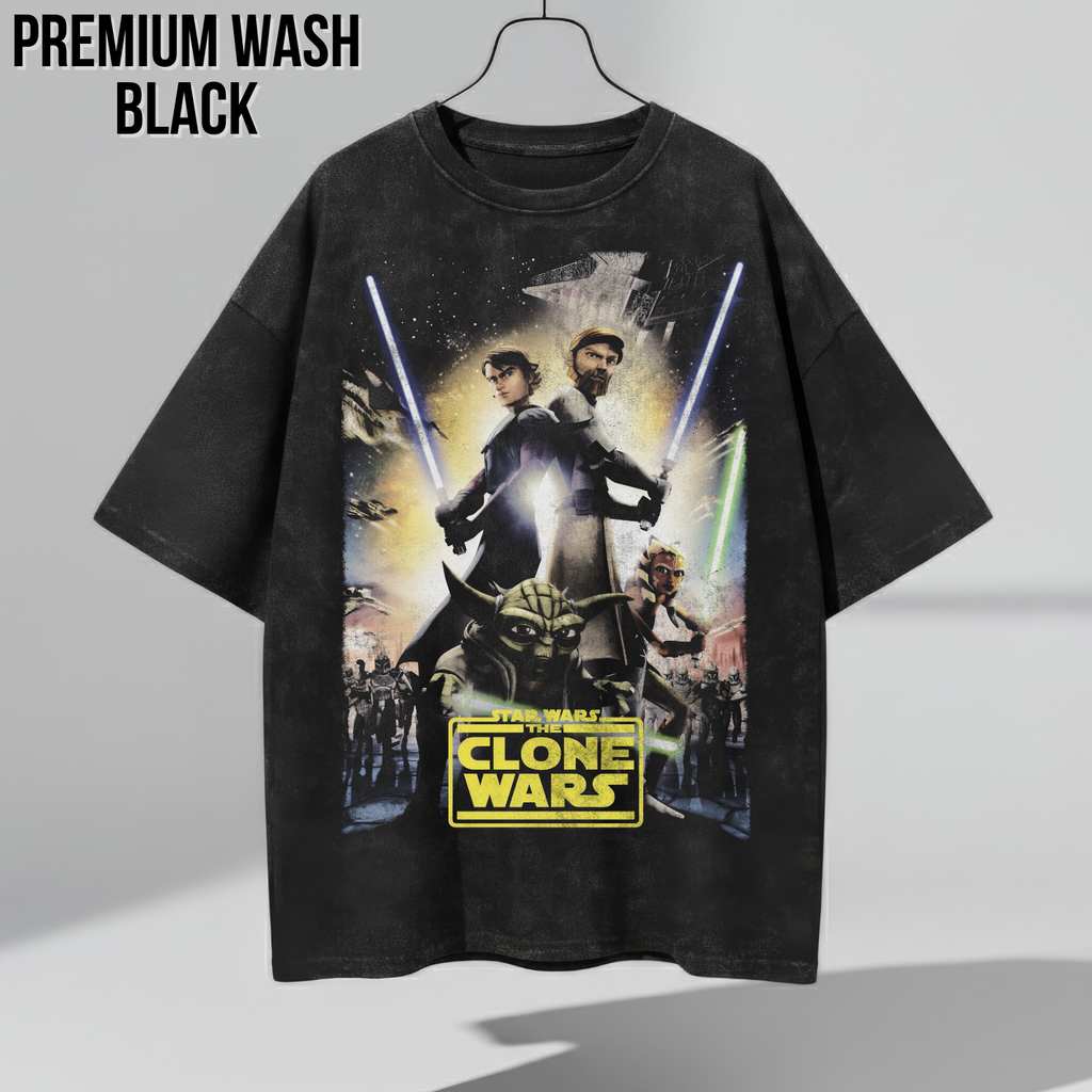 Star Wars The Clone Wars Shirt – Anakin Obi-Wan Ahsoka Yoda Graphic Tee