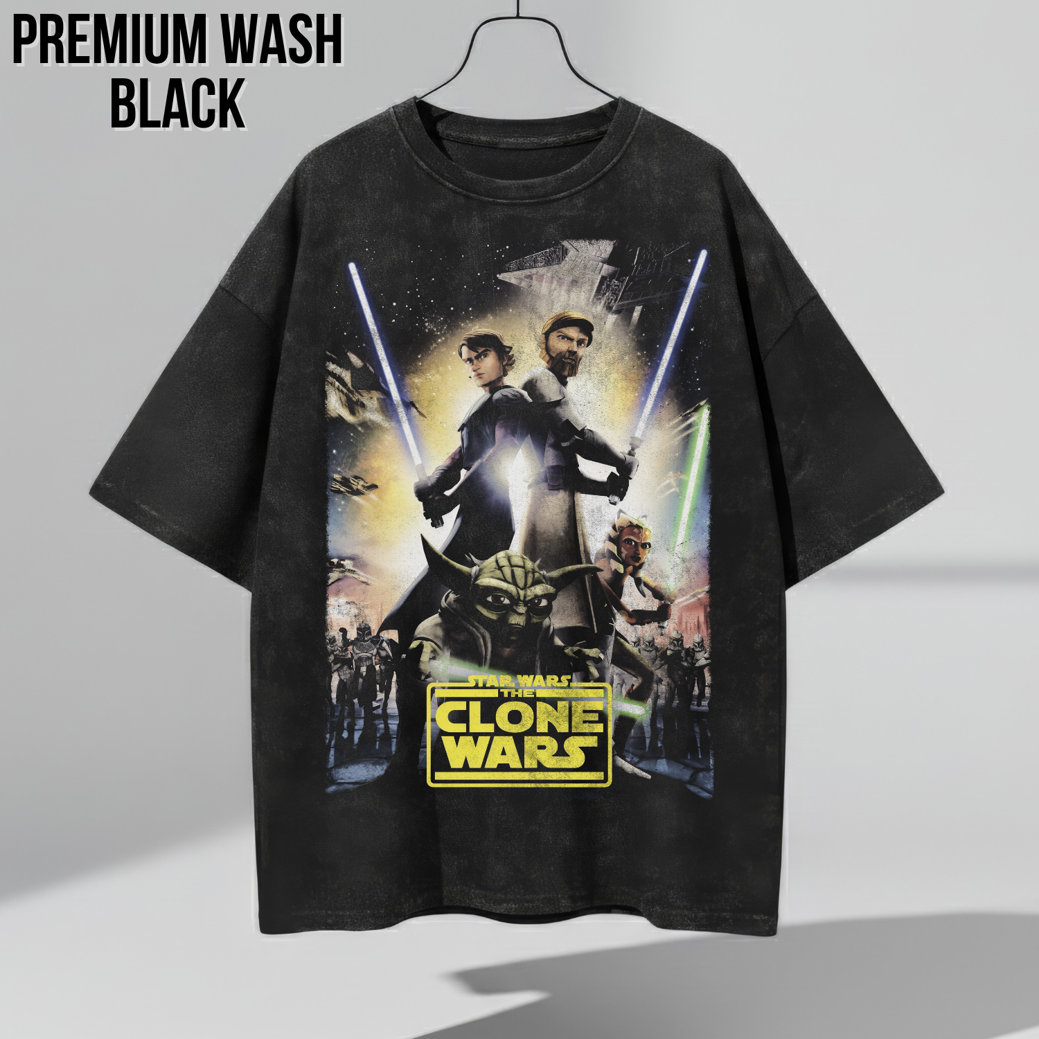 Star Wars The Clone Wars Shirt – Anakin Obi-Wan Ahsoka Yoda Graphic Tee