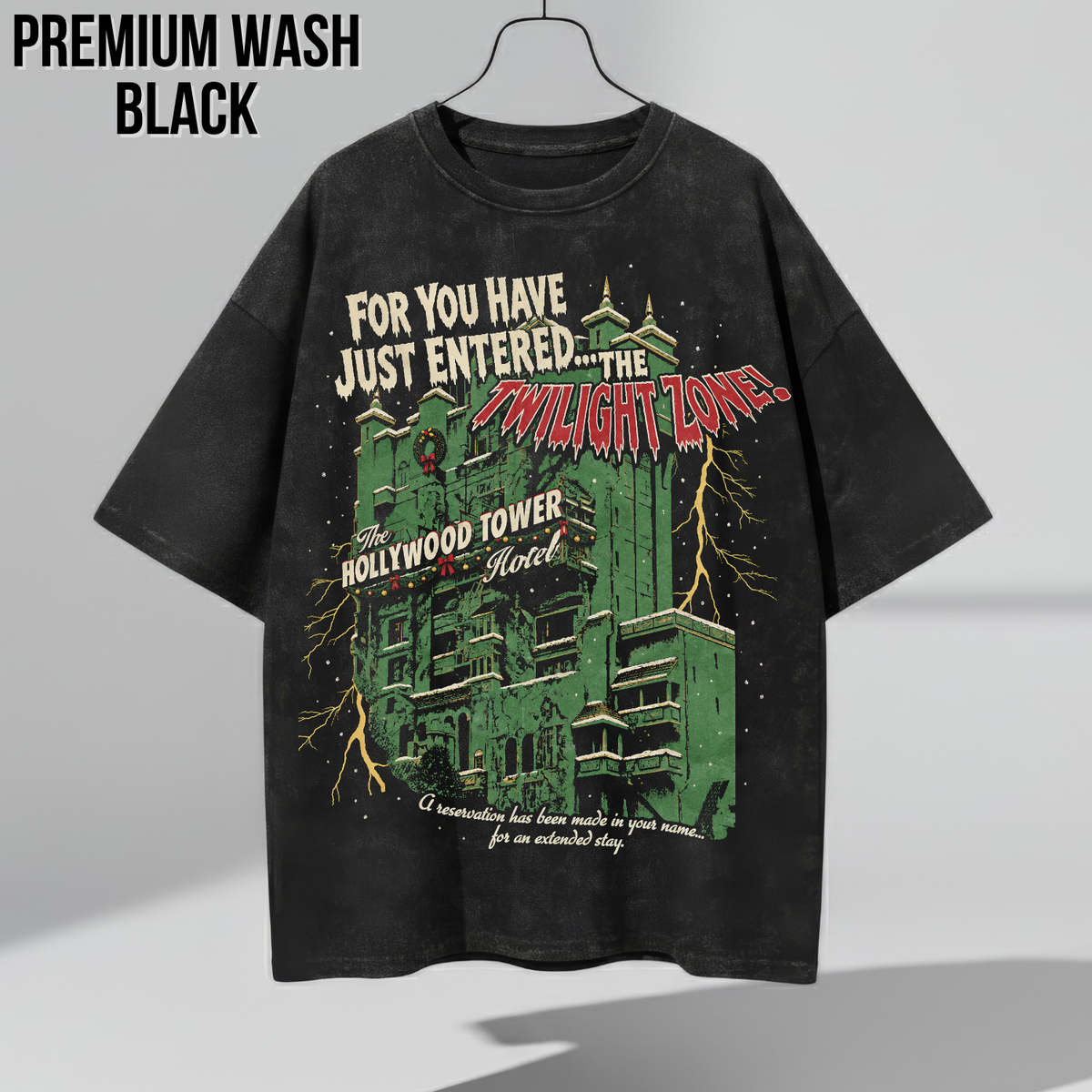Tower of Terror Christmas Shirt – Hollywood Tower Hotel Twilight Zone Holiday Graphic Shirt, Disney Parks Holiday Fan Gift, Disney Christmas Ride Shirt, Disney Holiday Merch