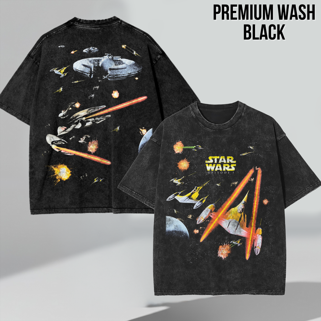 Star Wars Episode I Shirt – Star Wars The Phantom Menace Naboo Space Battle Double Sided Tee, Star Wars Fan Gift, Episode I Graphic Shirt, Star Wars Prequel Shirt