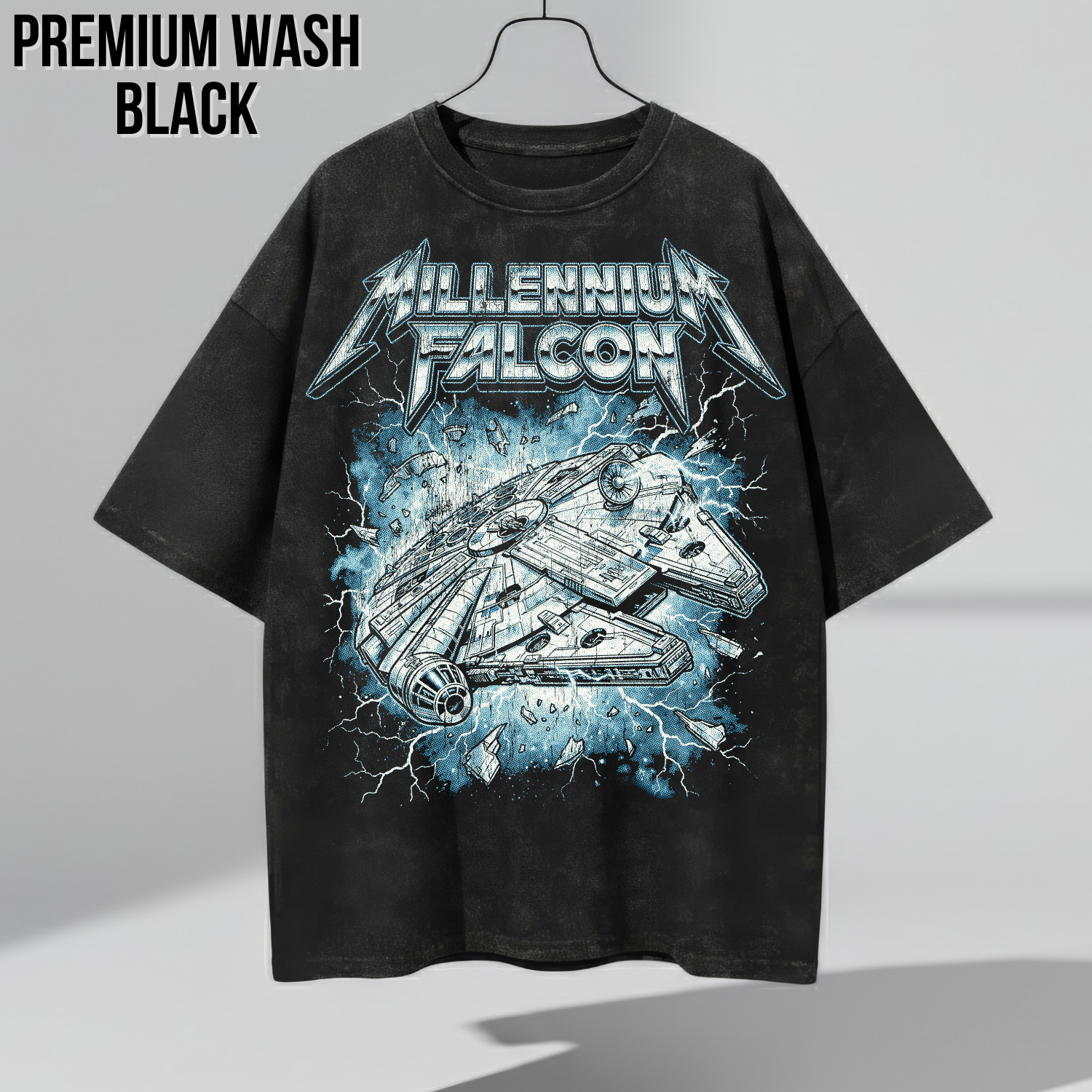 Millennium Falcon Heavy Metal Shirt — Star Wars Vintage Metal Band Tee