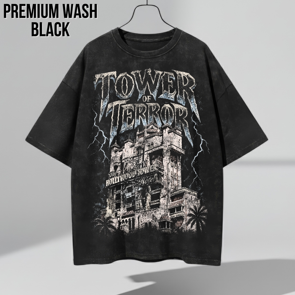 Tower of Terror Shirt – Hollywood Tower Hotel Disney Ride Graphic Shirt, Disney Parks Fan Gift, Vintage Tower of Terror Poster Shirt, Retro Disney Attraction Merch