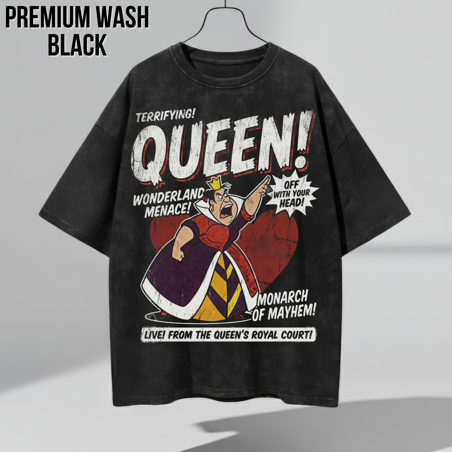 Queen of Hearts Shirt - Alice in Wonderland Graphic Tee