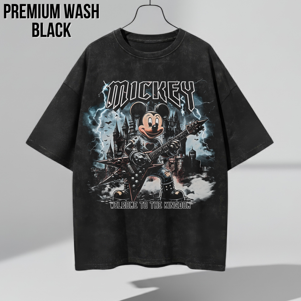Disney Mickey Mouse Shirt – Welcome To The Kingdom Rock Tee, Mickey Mouse Heavy Metal Graphic Tee