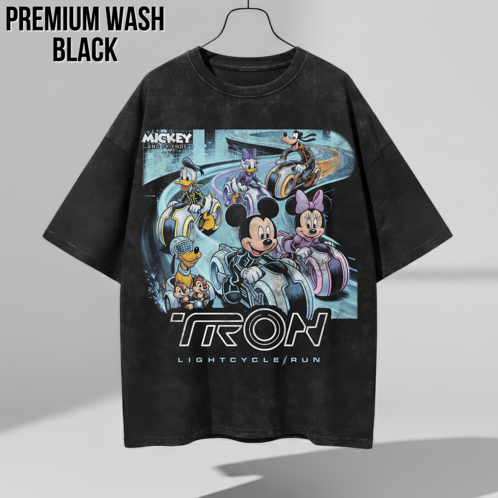 Retro Tron Disney Shirt - Mickey and Friends Lightcycle Run Shirt